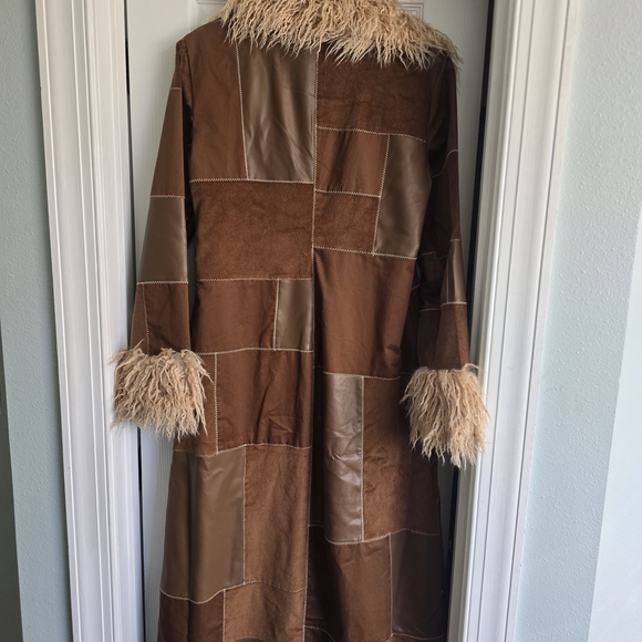 Penny Lane inspired! Patchwork Long Coat - Picture 4 of 4